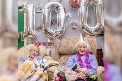 ‘Always together, never one without the other’: Identical twins celebrate 100th birthday