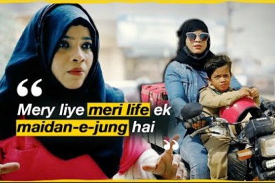 “Karachi ki Sherni,” Sana Urooj works as a Foodpanda rider from 9am till 3am in the night