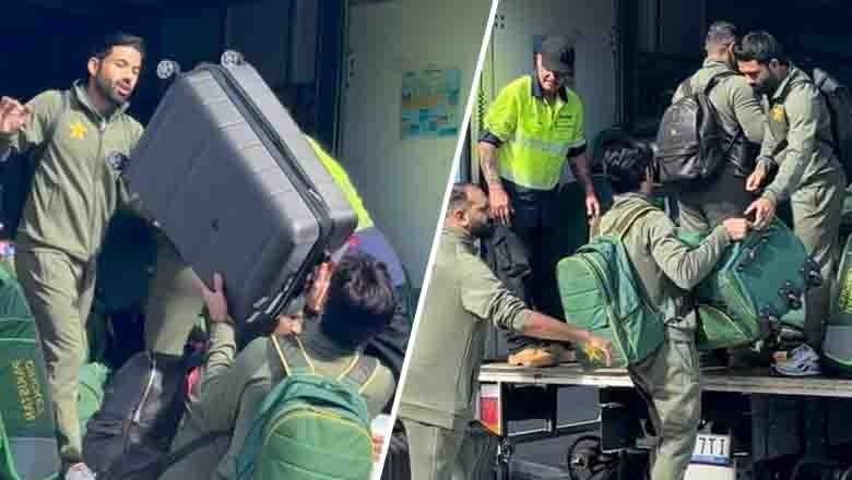 Video: Mohammad Rizwan, other teammates load luggage in truck