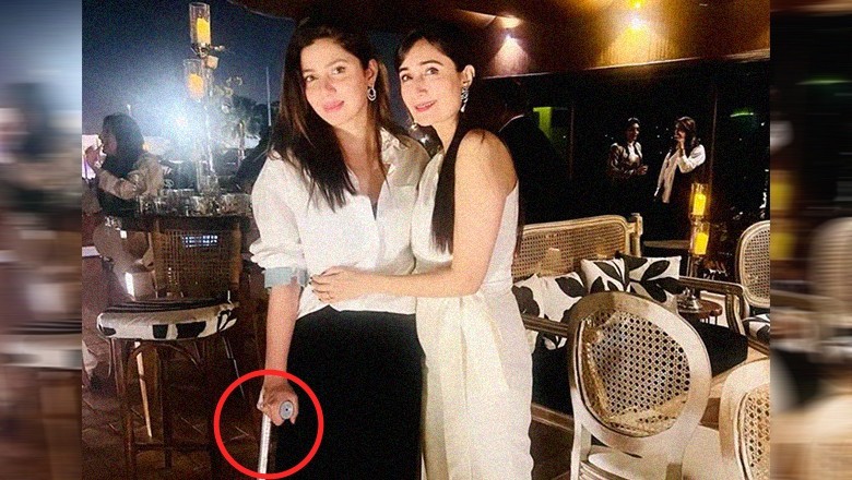 Mahira Khan spotted using walking stick at party post wedding