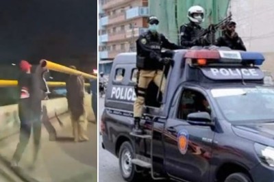 Karachi police arrest thieves who stole  protective iron bar of bridge