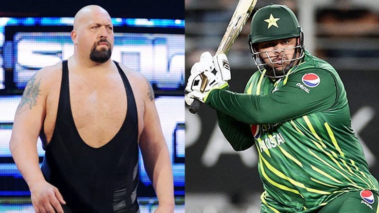 DJ plays Big Show's WWE theme as Azam Khan walks out to bat against NZ