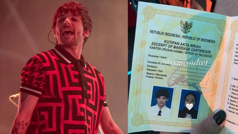 Louis Tomlinson mistakenly signs autograph on marriage certificate handed to him by female fan