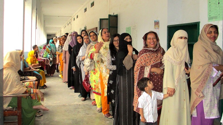 In a first, Sargodha women exercise their right to vote in general elections 2024