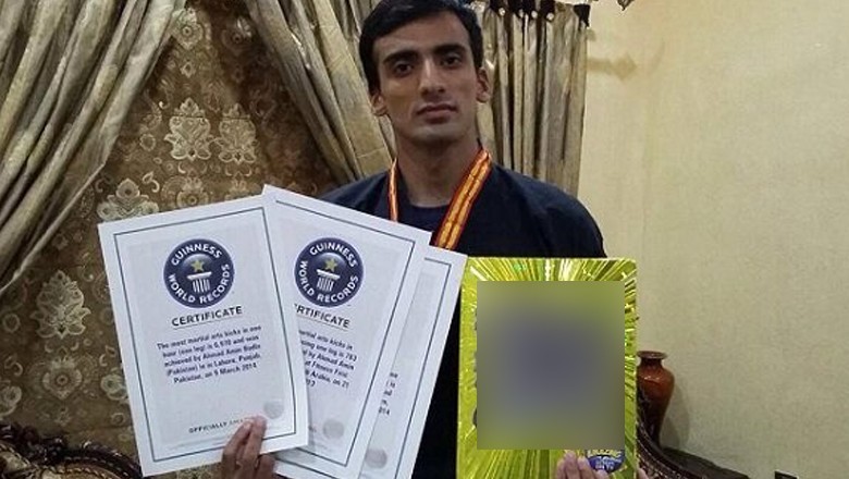 Pakistani martial artist shatters 14th Guinness World Record