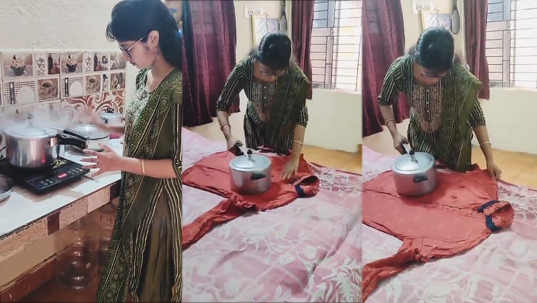 Video of woman using pressure cooker as ‘Iron’ goes viral
