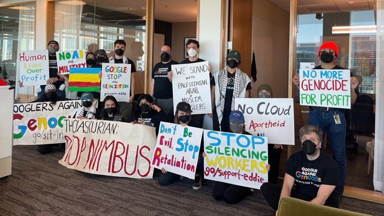 Google employees arrested for protesting against deal with Israel