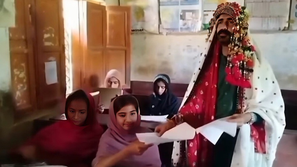 Sindh teacher arrives at school to administer exam on his wedding day