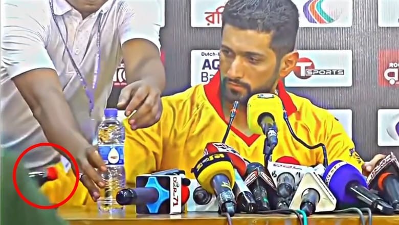 WATCH: Zimbabwe's Sikandar Raza removes Coca Cola bottles from table during press conference