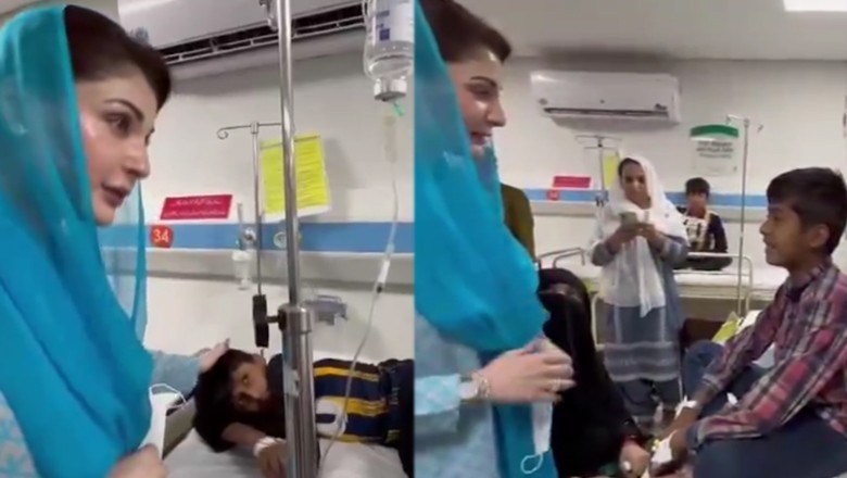 'InshaAllah thek hojaogay': Maryam Nawaz says to a child during her visit to Mayo Hospital