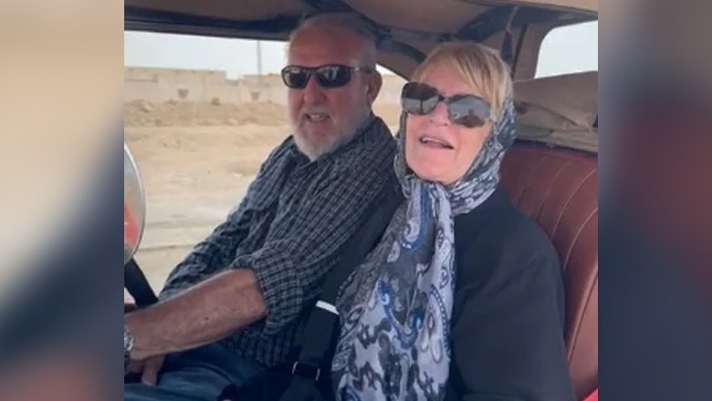 Elderly Australian couple halts open car journey due to scorching heat in Jacobabad