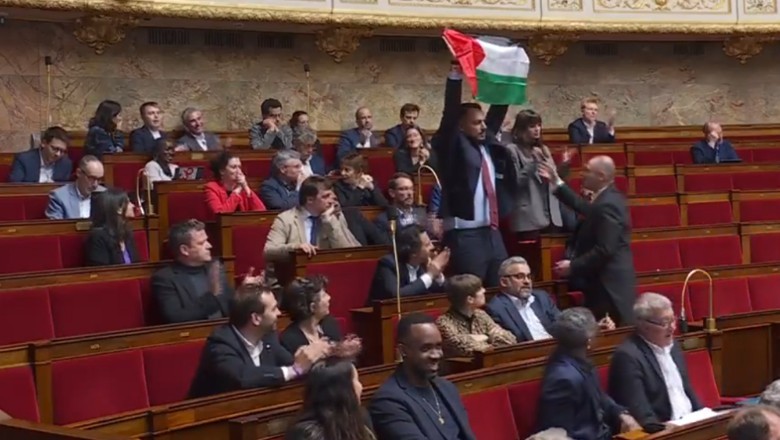 French lawmaker wins hearts by waving Palestine flag in parliament