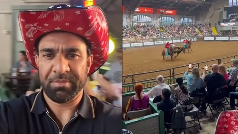 WATCH: Iftikhar Ahmed, Naseem Shah enjoy horse-riding show in Texas