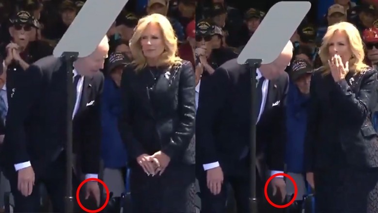 WATCH: US President Joe Biden tries to sit on 'invisible chair' during D-Day memorial event