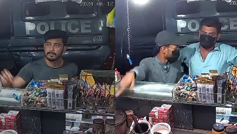 DSP Zafar Javed, his son involved in looting a pan shop in Karachi