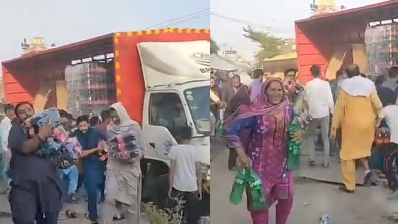People loot 'boycotted' Coca-Cola products from truck in Faisalabad
