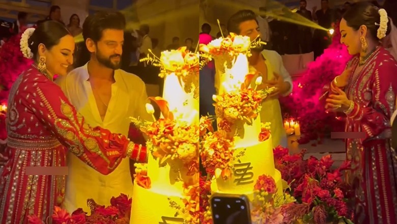 Zaheer Iqbal serenades Sonakshi Sinha with "Tere Mast Mast Do Nain"