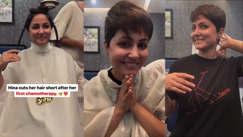 WATCH: Hina Khan cuts her hair short after chemotherapy