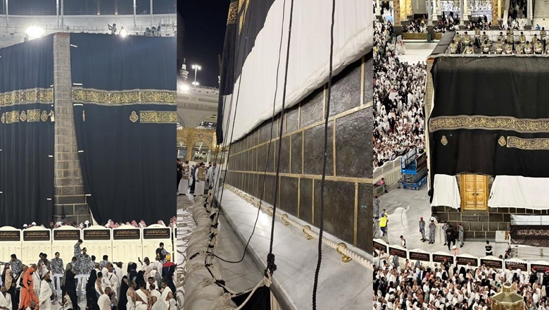 Holy Kaaba adorned with new Kiswa