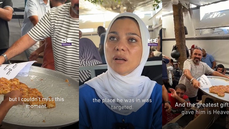 Palestinian mother celebrates slain son's graduation by distributing sweets