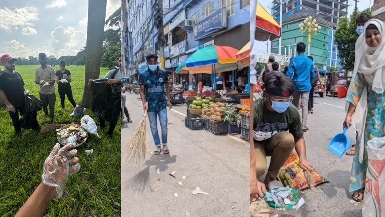 Bangladesh youth clean streets, parliament building after end of protests