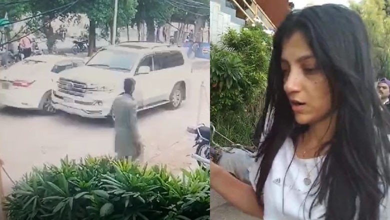 New CCTV footage reveals Natasha hit father and daughter while attempting to flee 'previous car crash'