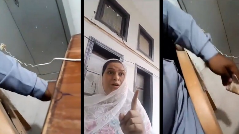 Karachi lady police officer caught on camera demanding bribe from fellow cop