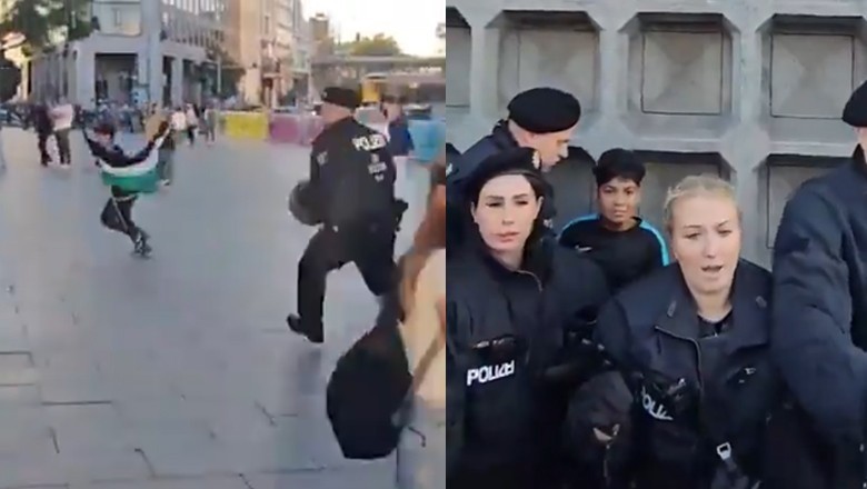 WATCH: German police detain 10-yer-old boy for holding Palestine flag during rally
