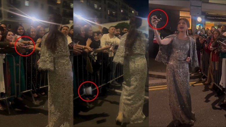 Watch: Zoya Nasir apologises for dropping fan's mobile at Hum Awards