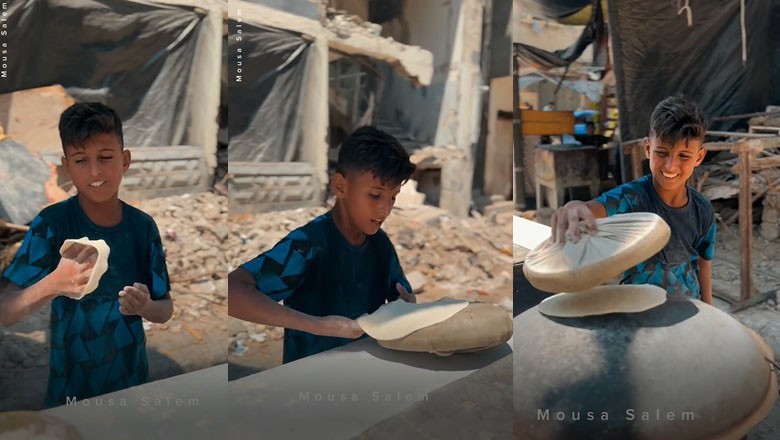 Video of young Palestinian boy reciting Holy Quran while making bread warms hearts