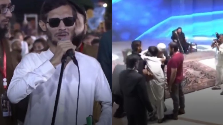 Dr Zakir hugs blind man who travelled from Hyderabad to Karachi to meet him