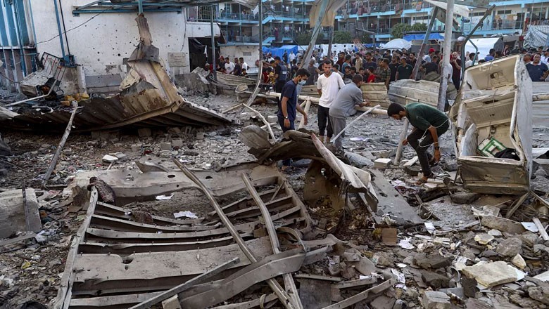 Israeli airstrike on UN school shelter in Gaza kills 26 Palestinians