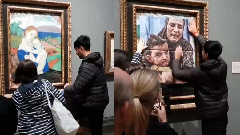 London activists replace Picasso's 'Motherhood' painting with Palestinian mother’s portrait