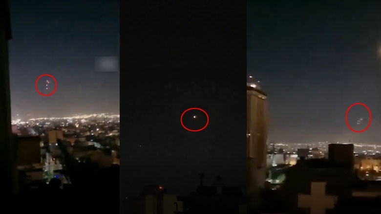 Video shows Iran’s air defence system shooting down Israeli projectiles