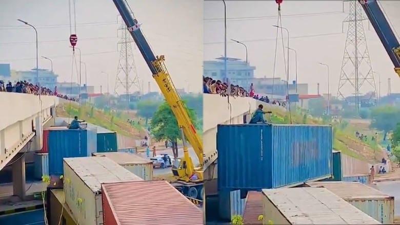 CM KP's caravan removes containers blocking PTI's march to Islamabad