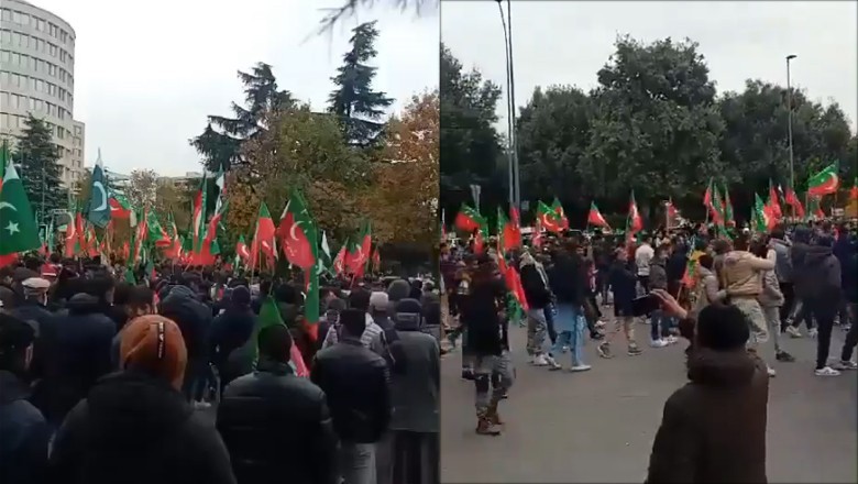 Overseas Pakistanis stage protest for Imran Khan's release in Italy