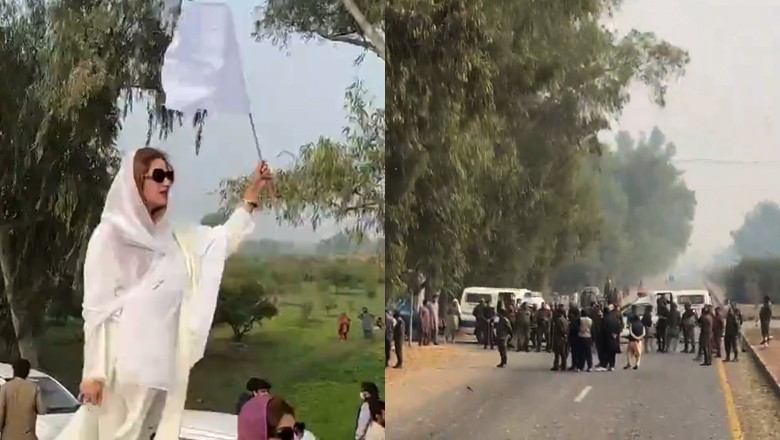 Zartaj Gul waves white flag as PTI caravan encounters Punjab police