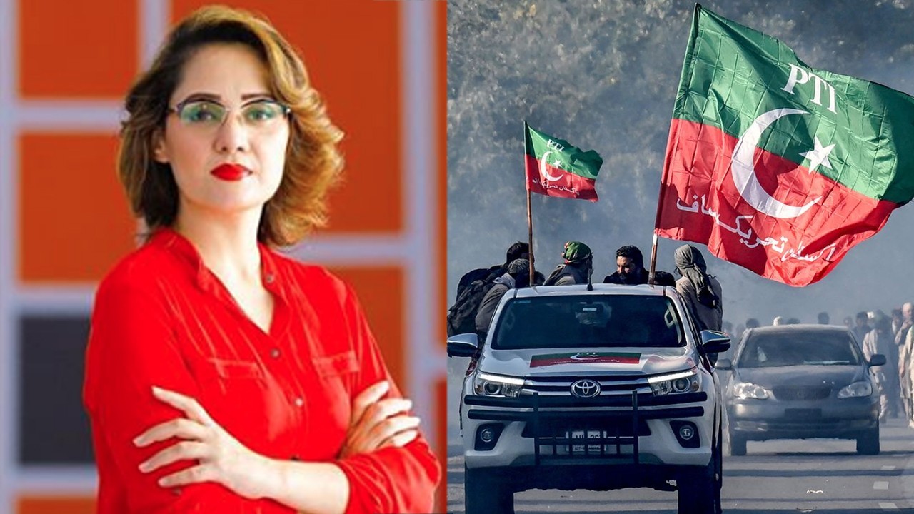 Social media roasts Gharida Farooqi for taunting PTI protest