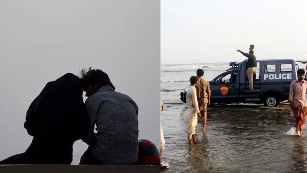 SHO, four cops suspended for demanding money from a couple at Karachi beach