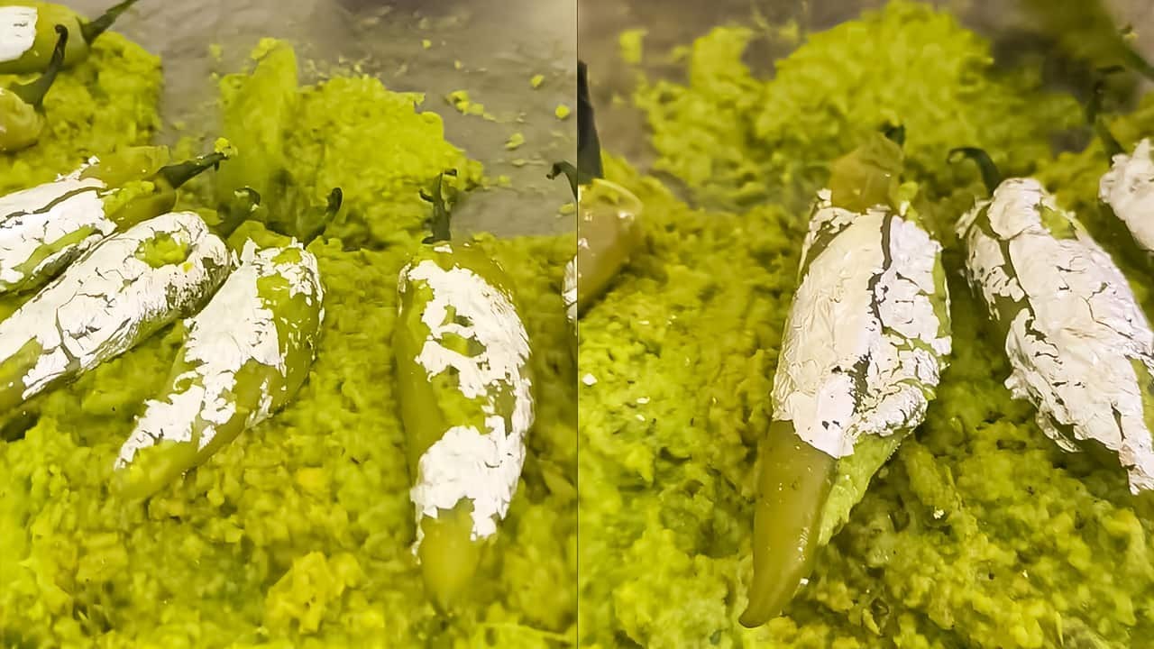 Chilli Halwa served for wedding guests in India
