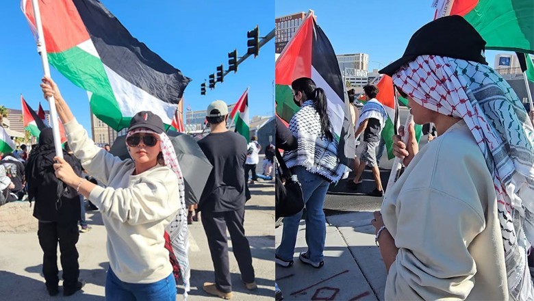 Hadiqa Kiani attends Palestine solidarity rally in US